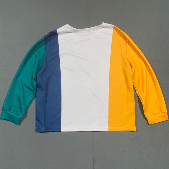 Women's 2X Oversized Colorblock LS T Shirt 98 Graphic Print Sporty Trendy - Picture 5 of 5